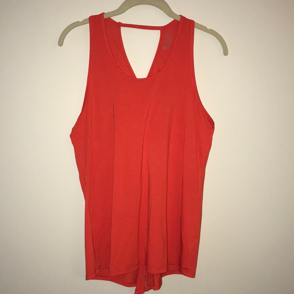 Athleta Essence Tie Back Tank Orange Red